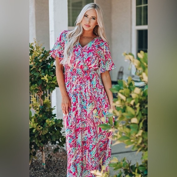 A Summer Story Maxi Multicolor Dress - Picture 5 of 5